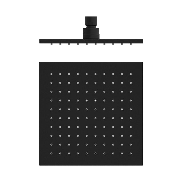 Nero 200mm Square Shower Head Matte Black Shower Nero