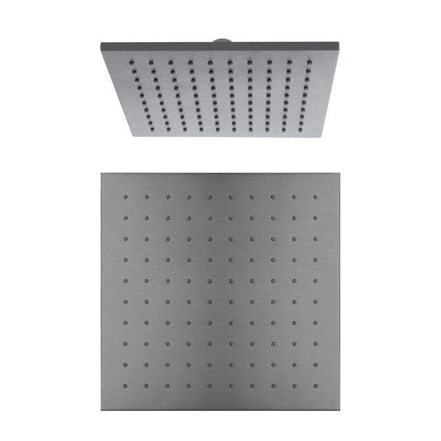Nero 250mm Square Shower Head Gun Metal Shower Nero