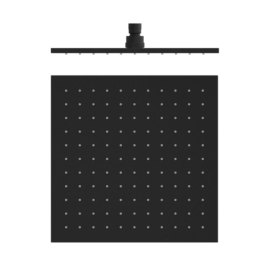 Nero 300mm Square Shower Head Matte Black Shower Nero