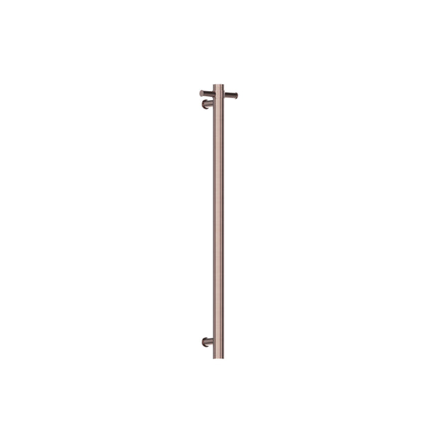 Nero Heated Vertical Towel Rail Brushed Bronze Bathroom Accessories Nero