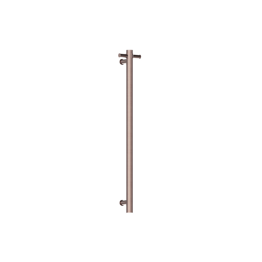 Nero Heated Vertical Towel Rail Brushed Bronze Bathroom Accessories Nero