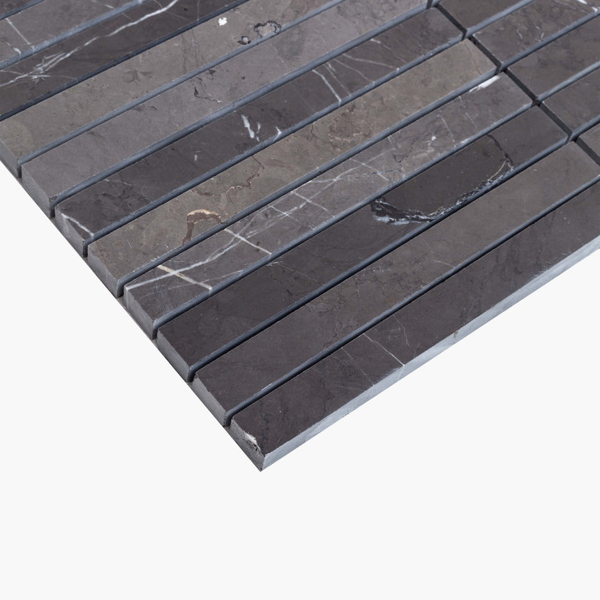 Natural Marble Mosaic Kit Kat 15x150 Pietra Grey Honed Marble Mosaic Tilemall
