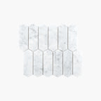 Marble Mosaic Long Hexagon 48x145mm Honed Carrara