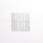 Marble Mosaic Kit Kat 36x150mm Honed Carrara Sample