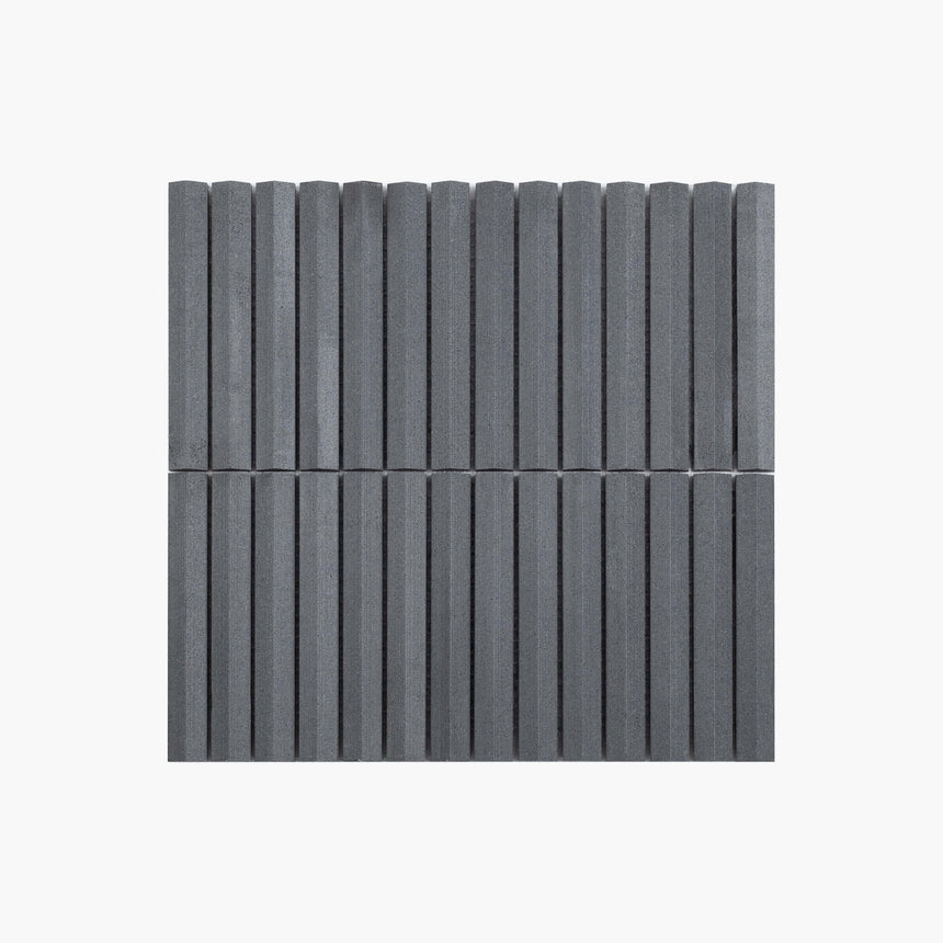Natural Marble Mosaic Triangle 20x145 Basalt Honed Marble Mosaic Tilemall