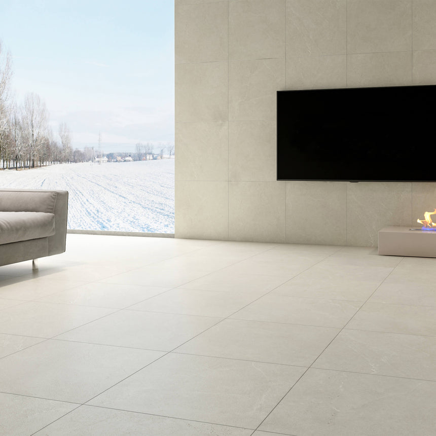 Nepal Stone 600x600 Matt Ivory Stone Look Tiles Tilemall