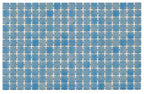 Ezarri Australian Designer Mosaic Square 25x25mm Glass Gloss Blue 2520-A