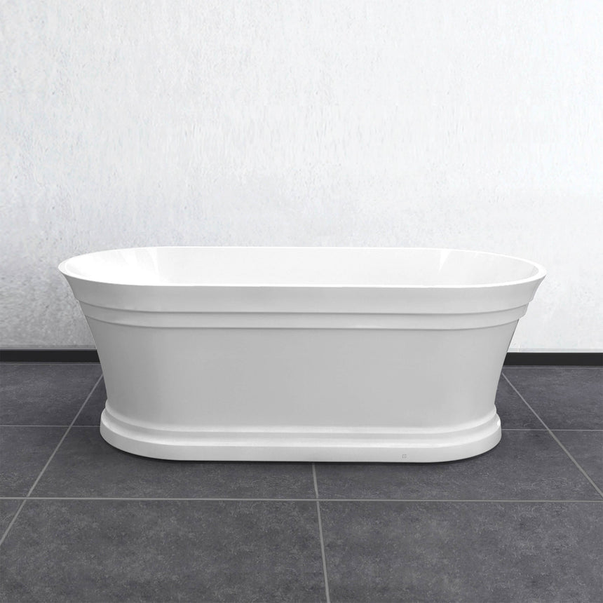 Hampton Freestanding Bath 1500mm Gloss White Bath Inspire