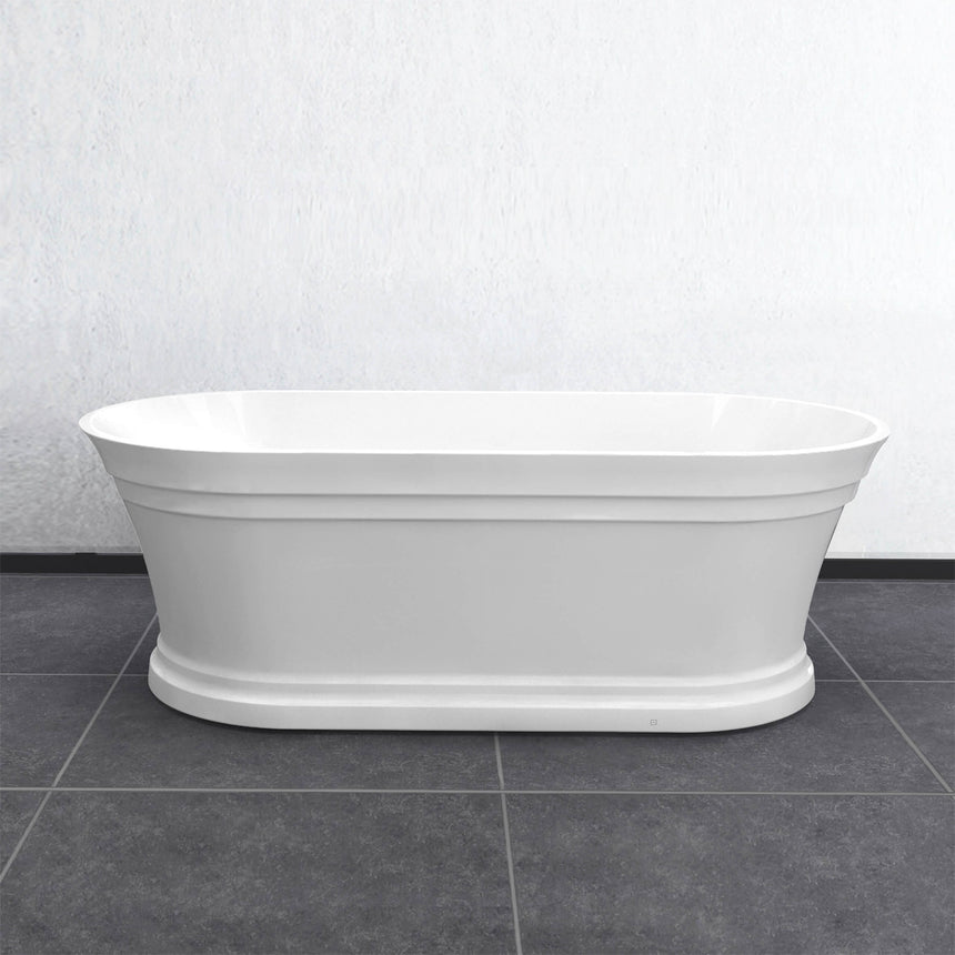 Hampton Freestanding Bath 1700mm Gloss White Bath Inspire