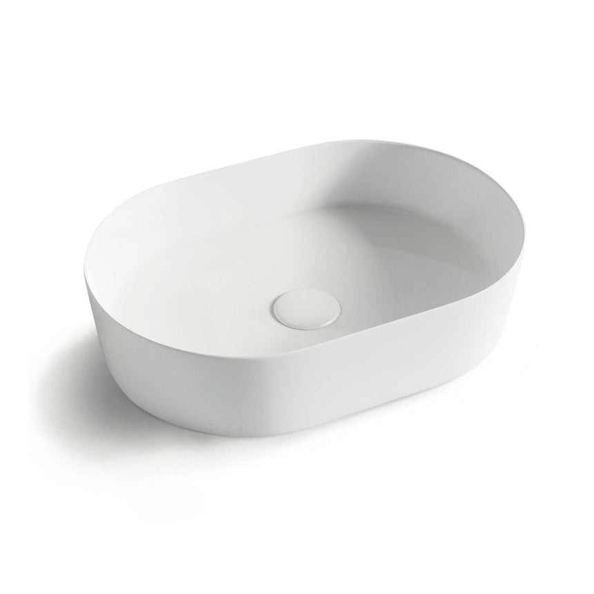 Quay Oval Basin 500x340mm Matte White Bathroom Basin Otti Australia