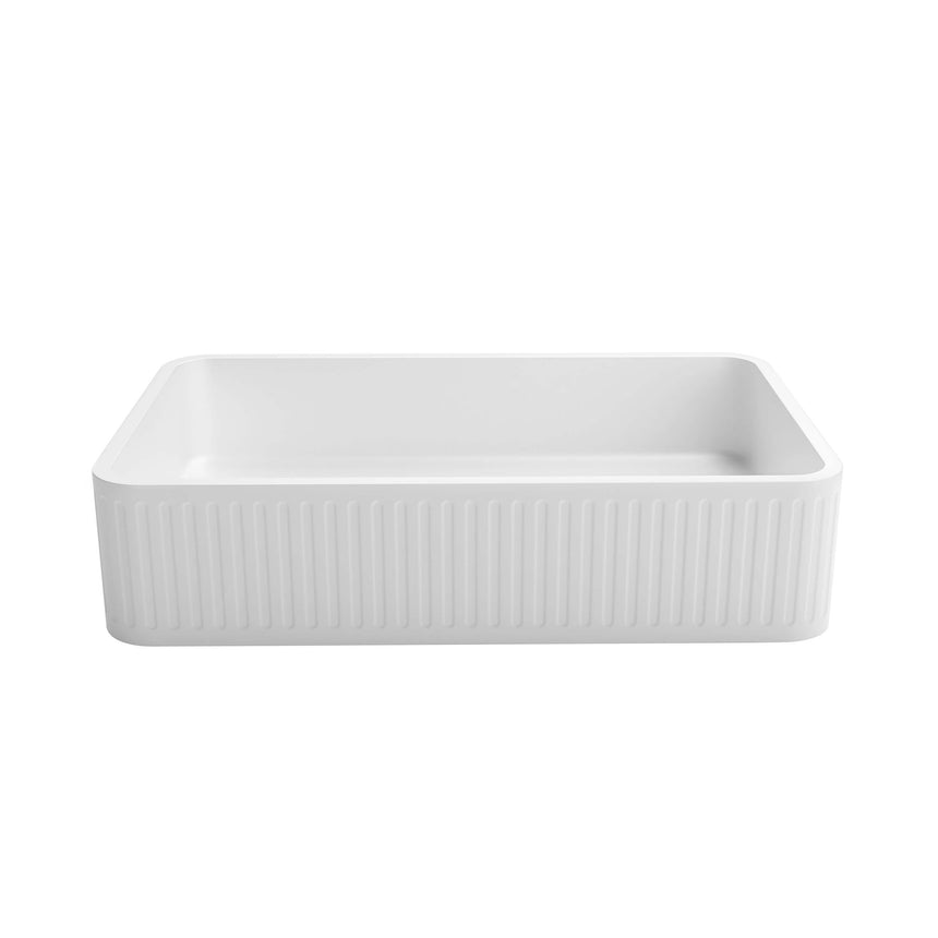 Hudson Square Concrete Basin 520x320x120mm White Bathroom Basin Otti Australia