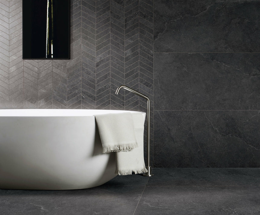 ENZO 1200x600 Surface Tec Coal Stone Look Tiles Tilemall