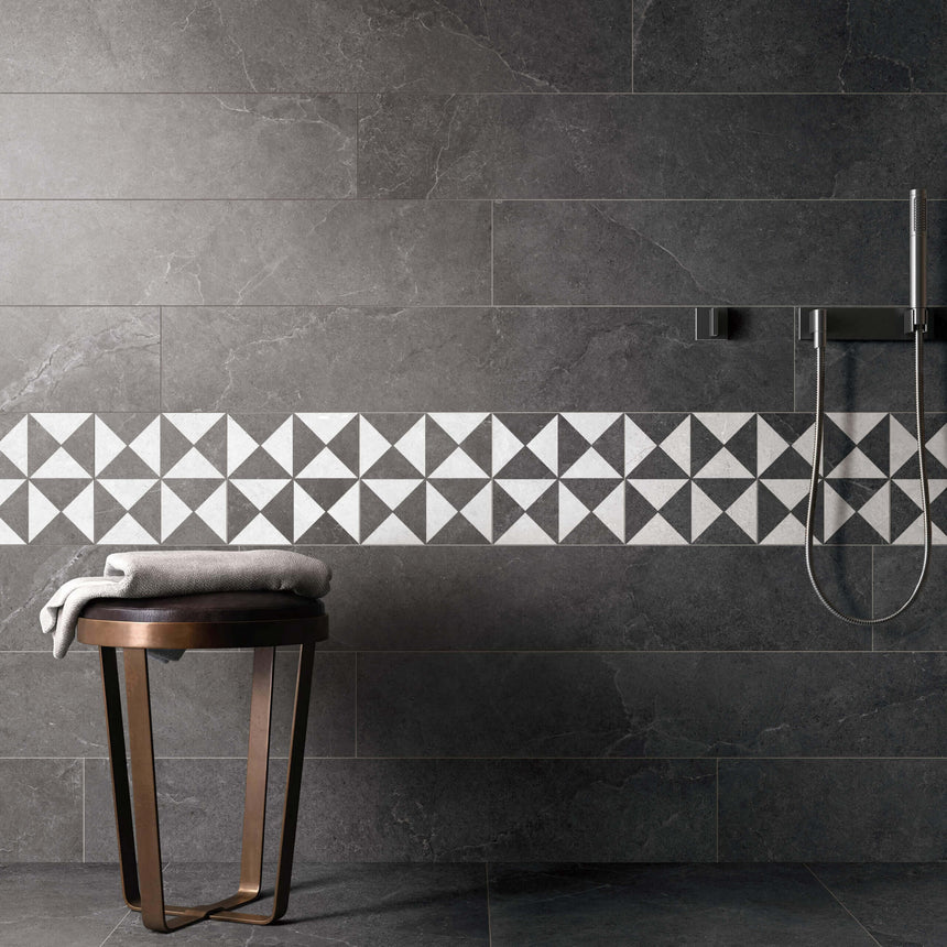 ENZO 600x600 Surface Tec Coal Stone Look Tiles Tilemall