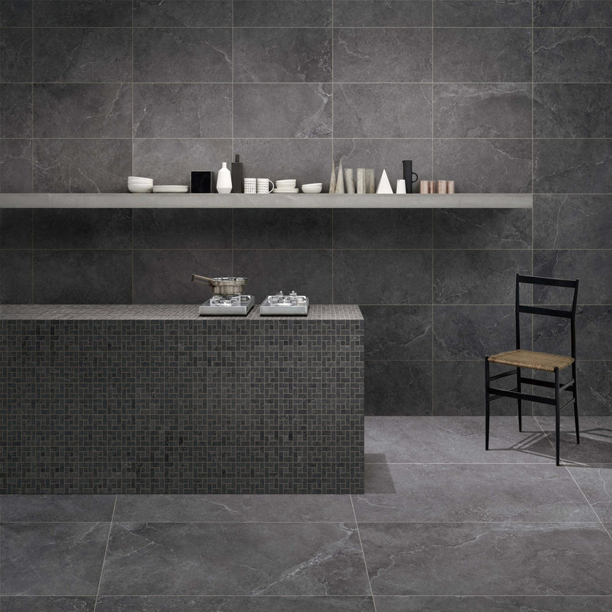 ENZO 600x300 Surface Tec Coal Stone Look Tiles Tilemall