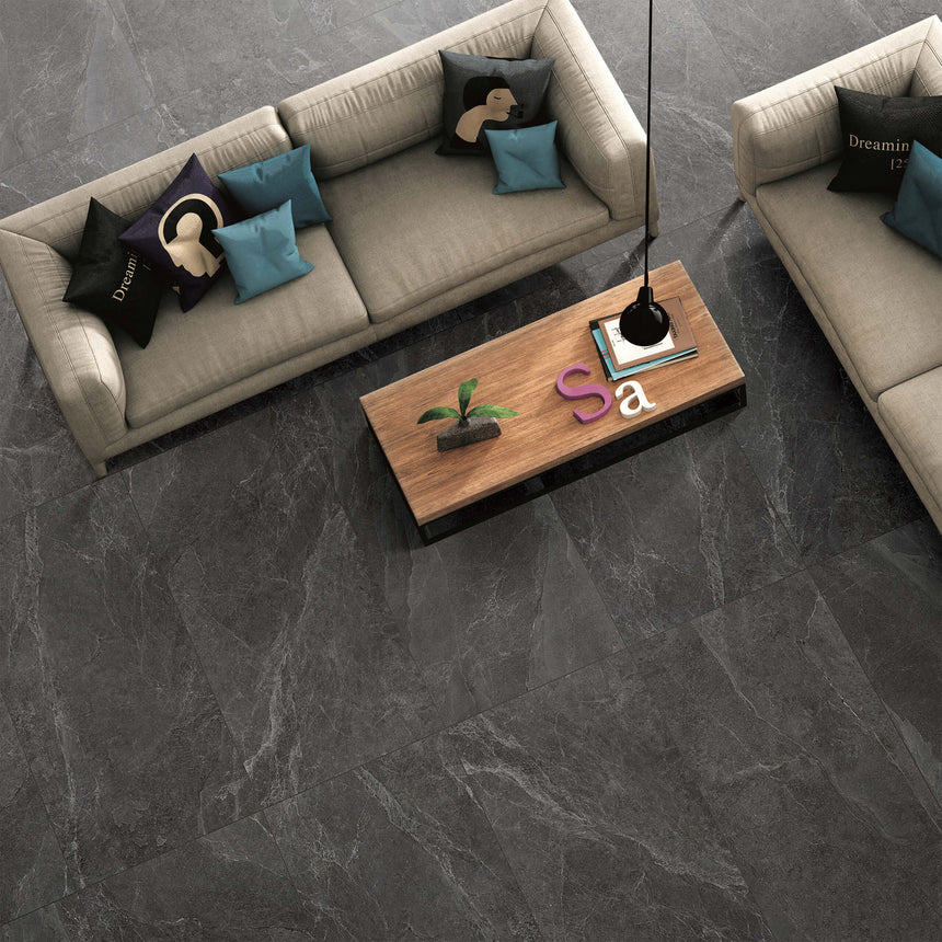 Capri 1200x600 Lappato Pepper Marble Look Tiles Tilemall