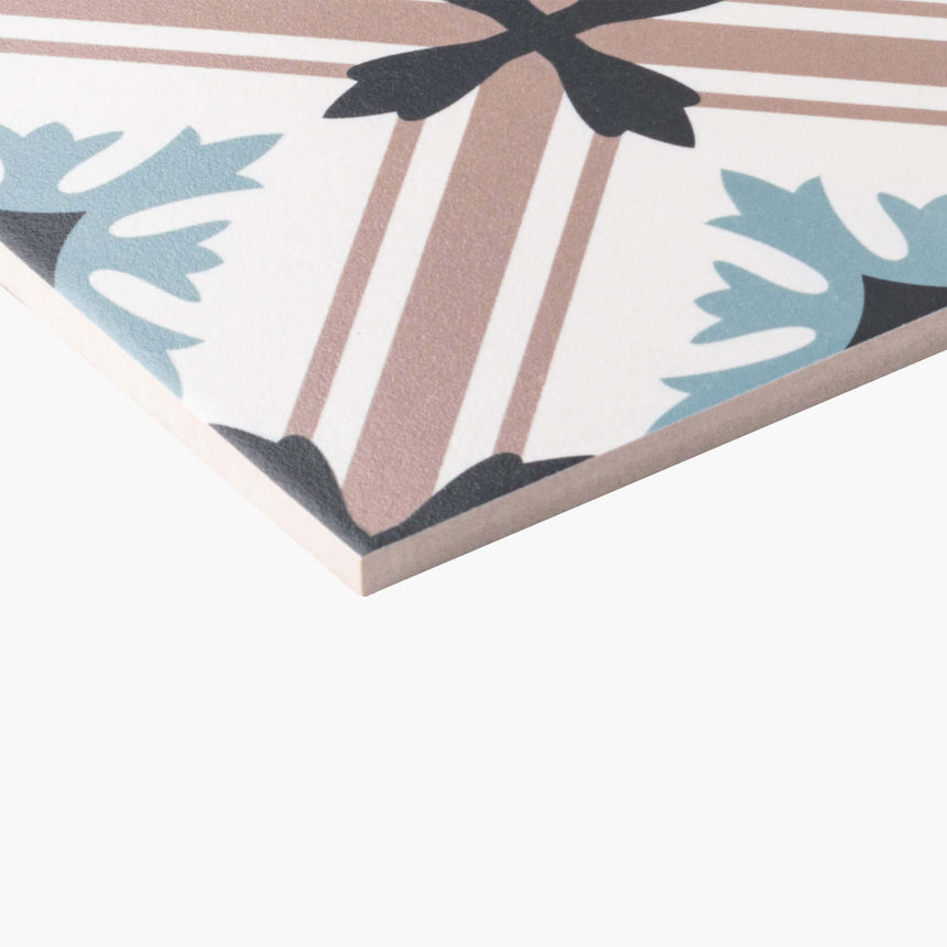 Pattern Tile Flower Sea Series 211102 200x200 Matt Encaustic Look Tiles Tilemall