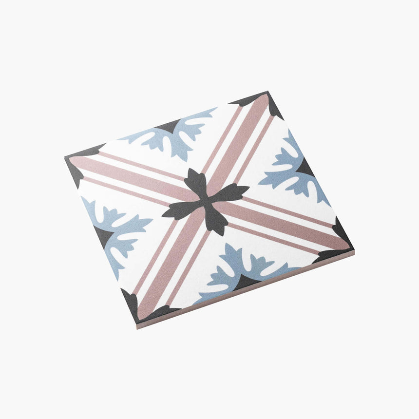 Pattern Tile Flower Sea Series 211102 200x200 Matt Encaustic Look Tiles Tilemall