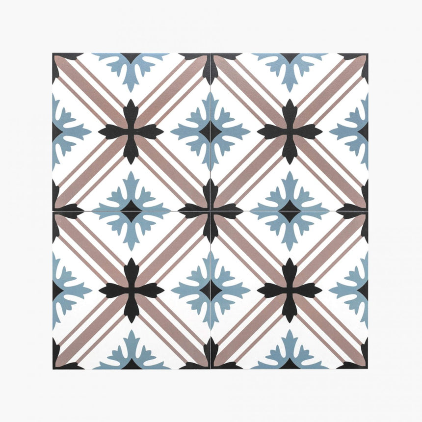 Pattern Tile Flower Sea Series 211102 200x200 Matt Encaustic Look Tiles Tilemall