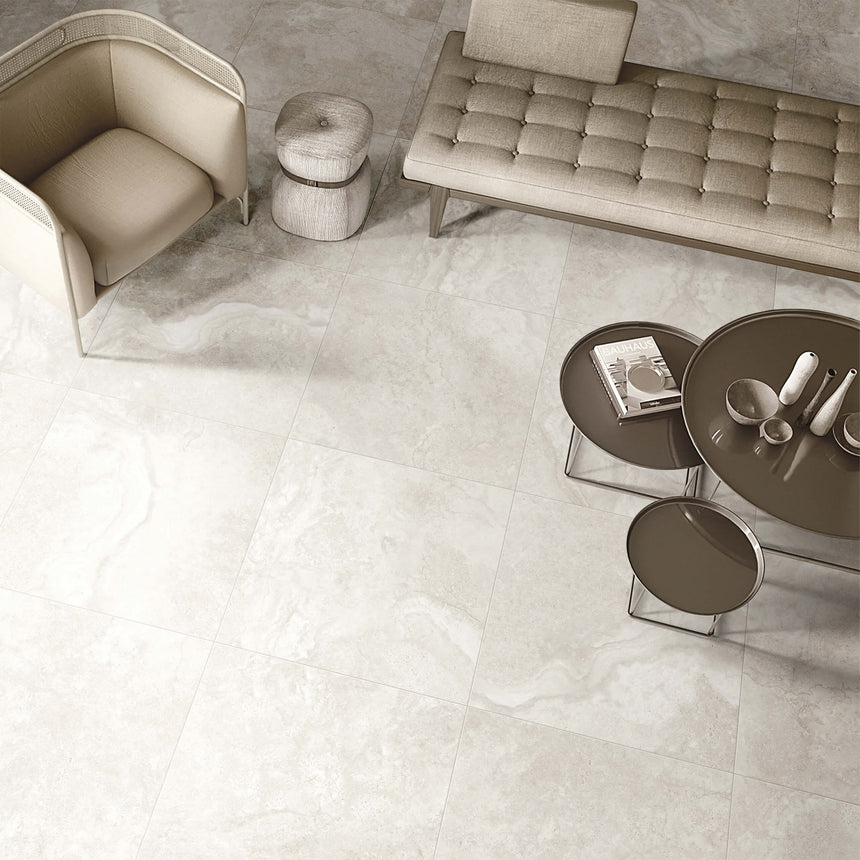 Pietra Trana 600x600 Surface Tec Beige Stone Look Tiles Tilemall