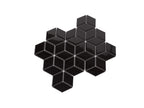 Porcelain Mosaic Diamond 83x48mm Gloss Black Sample