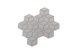 Porcelain Mosaic Diamond 83x48mm Gloss Grey Sample