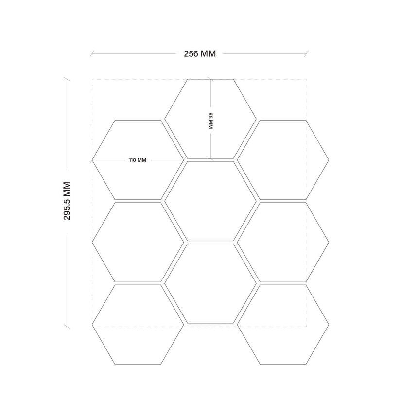 Porcelain Mosaic Hexagon 95x110 Matt Carrara Porcelain Mosaic Tilemall