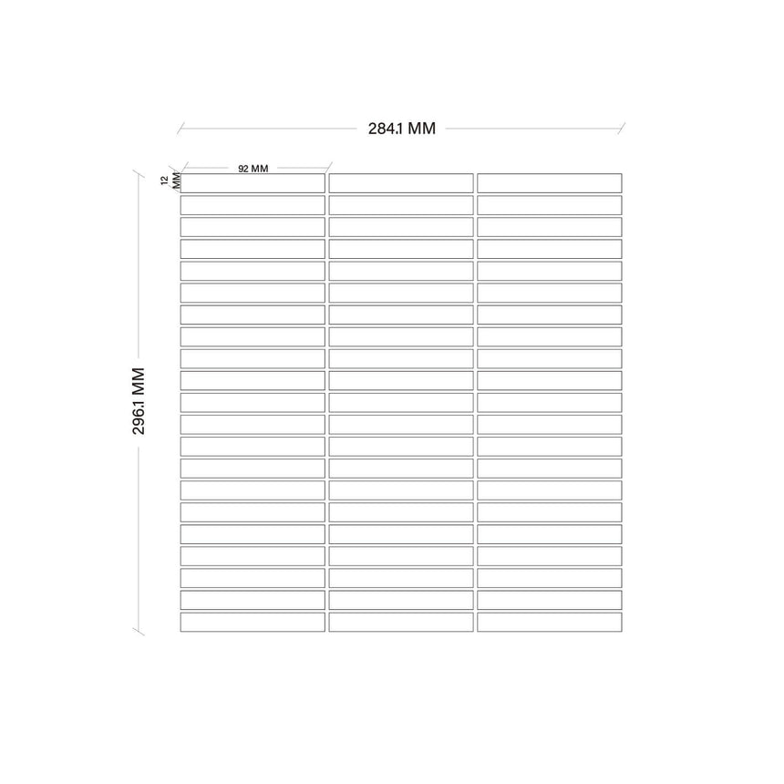 Antique Porcelain Mosaic Kit Kat 12x92 Dark Grey Gloss Porcelain Mosaic Tilemall