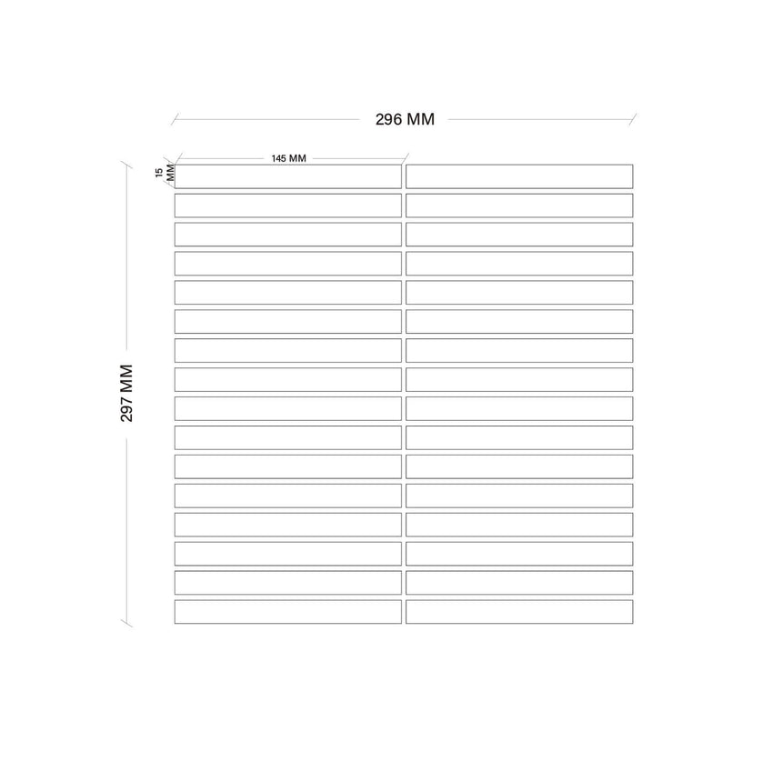 Porcelain Mosaic Kit Kat 15x145 Gloss White Porcelain Mosaic Tilemall