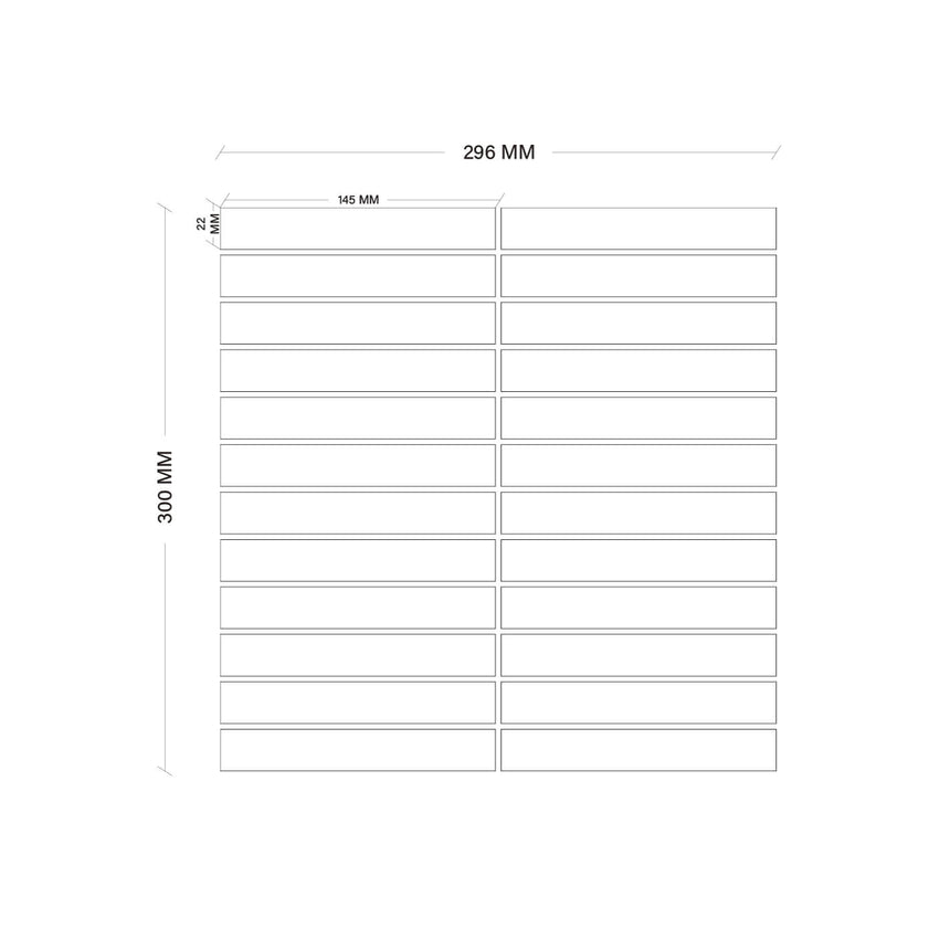 Porcelain Mosaic Kit Kat 22x145 Gloss Black Porcelain Mosaic Tilemall