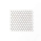 Antique Porcelain Mosaic PennyRound D28mm Gloss White Sample