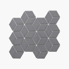 Porcelain Mosaic Diamond 83x48mm Gloss Grey