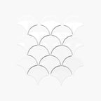 Porcelain Mosaic FanShape 95mm Gloss White