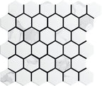 Porcelain Mosaic Hexagon 51x59mm Matt Carrara Sample