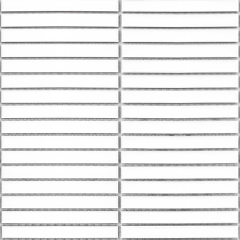 Porcelain Mosaic Kit Kat 15x145 Matt White Porcelain Mosaic Tilemall