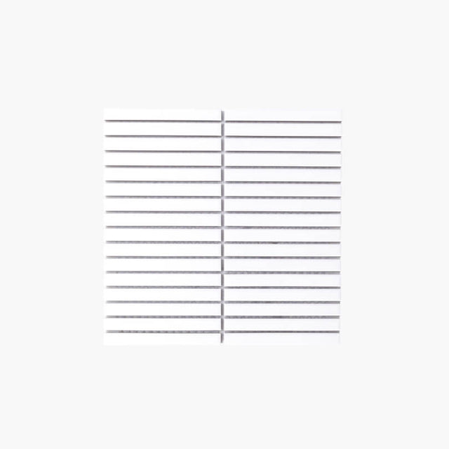 Porcelain Mosaic Kit Kat 15x145 Matt White Sample Sample Tilemall