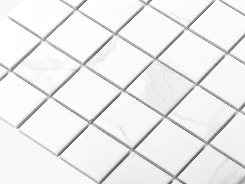 Porcelain Mosaic Square 50x50 Matt Carrara Porcelain Mosaic Tilemall