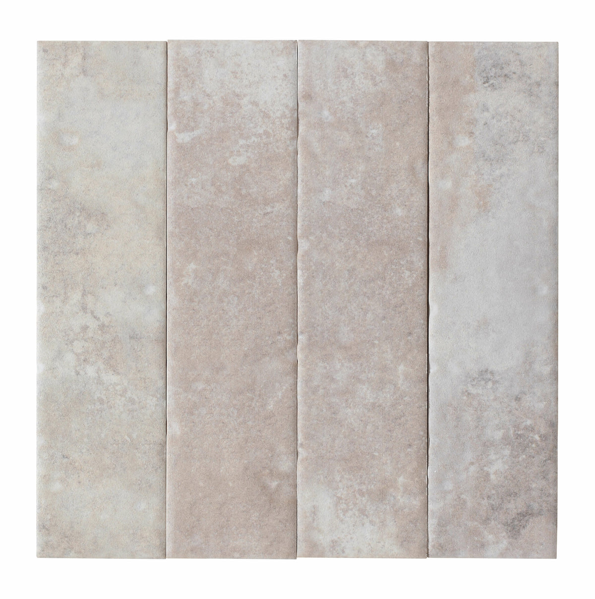 Porcelain Subway 75x300mm matt bone tiles in stacked arrangement showing natural colour variation and aged finish by Tilemall