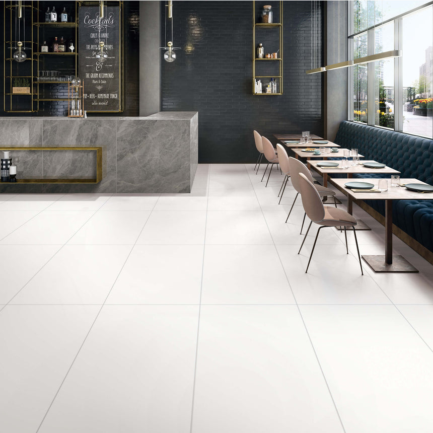 Pure White Satin 1200x600 Porcelain White Dongpeng