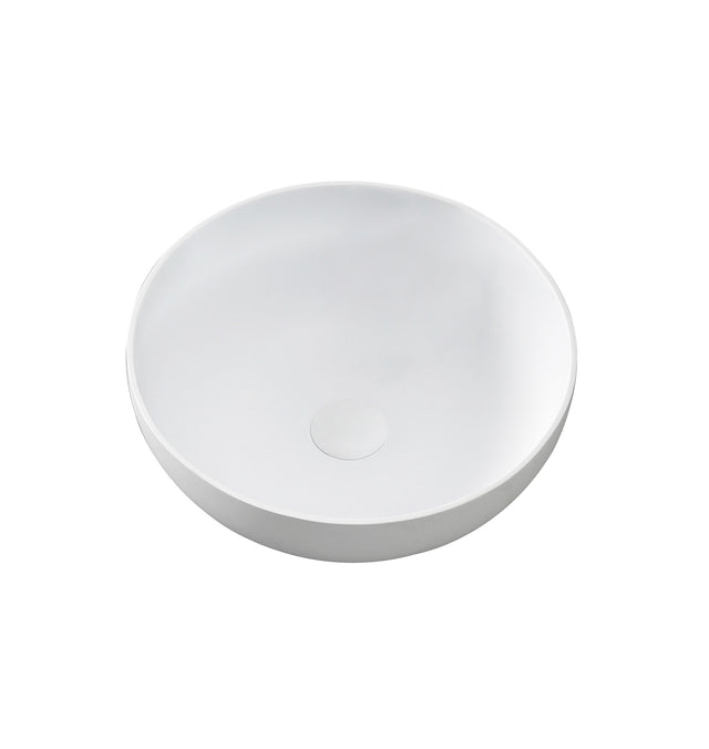 London Solid Surface Basin 390x390mm Matte White Bathroom Basin Otti Australia