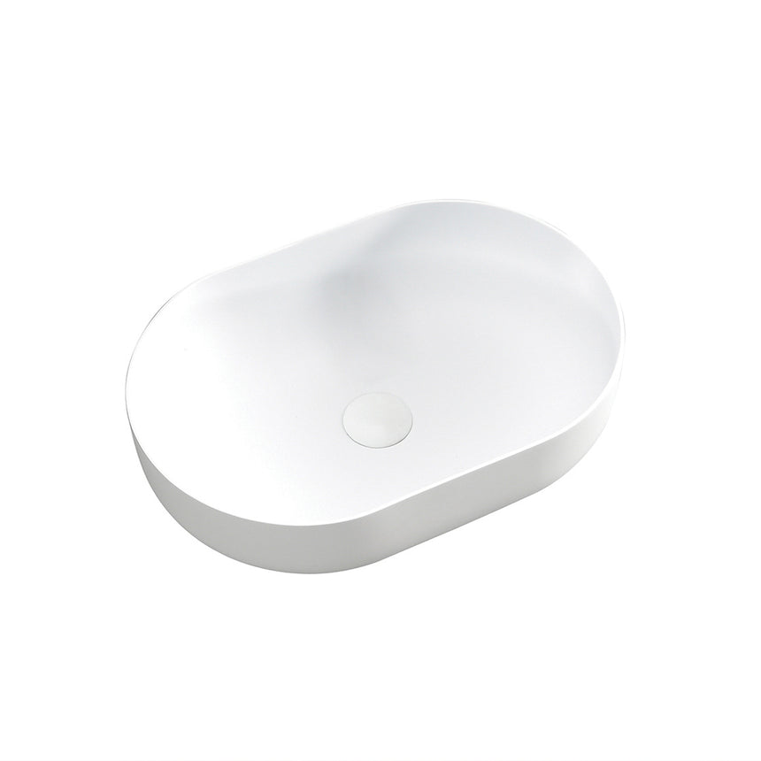 Portofino Solid Surface Basin 500x350mm Matte White Bathroom Basin Otti Australia