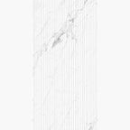 Snow White 1200x600 Structured White Marble Look Rectified Sample