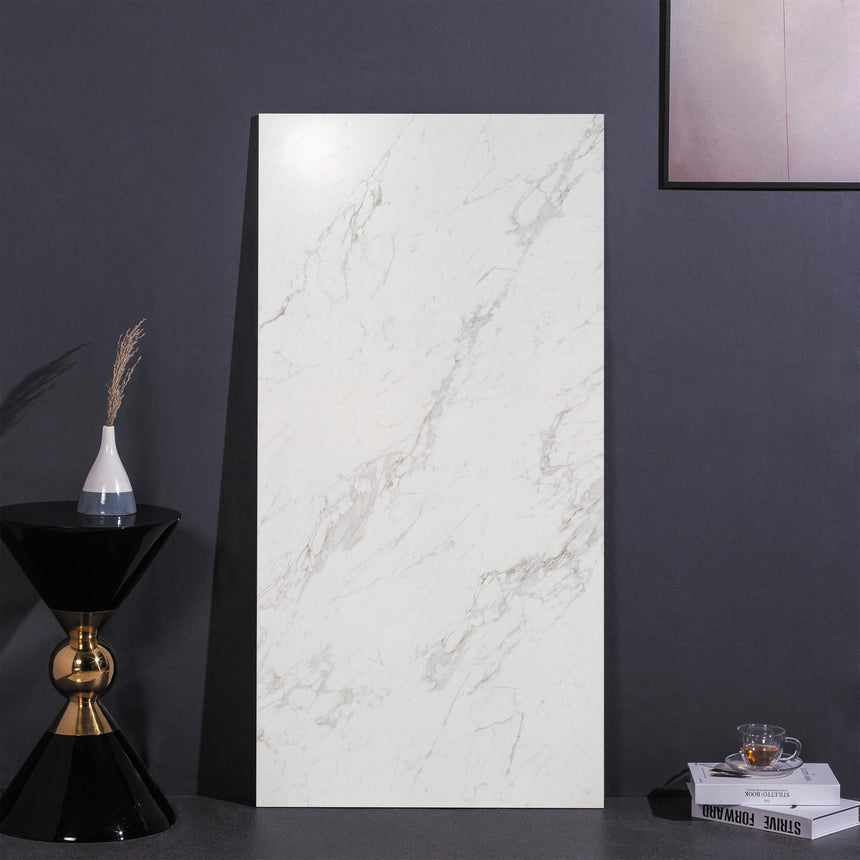 Marble Snow White 1500x750 Honed Marble Look Tiles Dongpeng