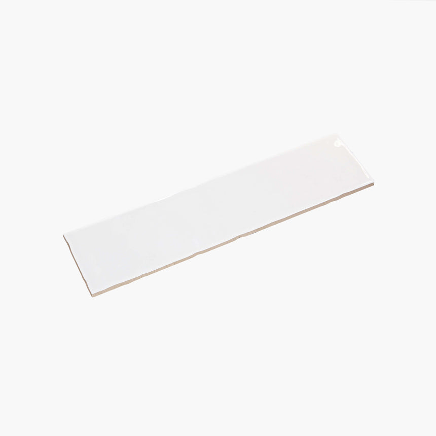 TM Wave Mould Tile 75x300 Gloss White Subway Tilemall