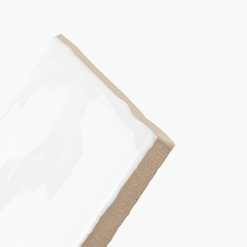 TM Wave Mould Tile 75x300 Gloss White Subway Tilemall