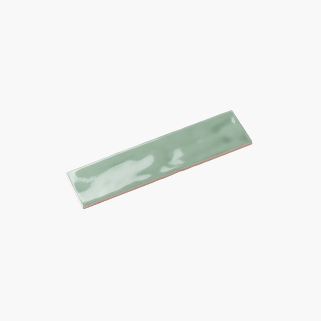 TM Wave Mould Tile 75x300 Gloss Green Subway Tilemall