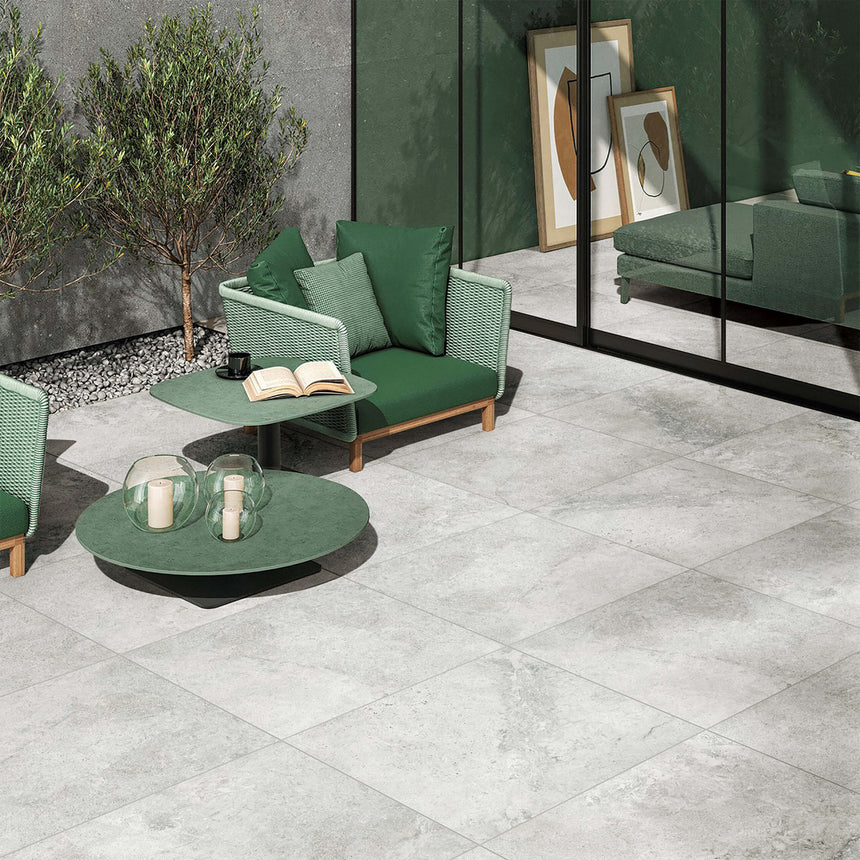 Terra Stone Paver 600x600 Grip Light Stone Look Tiles Tilemall