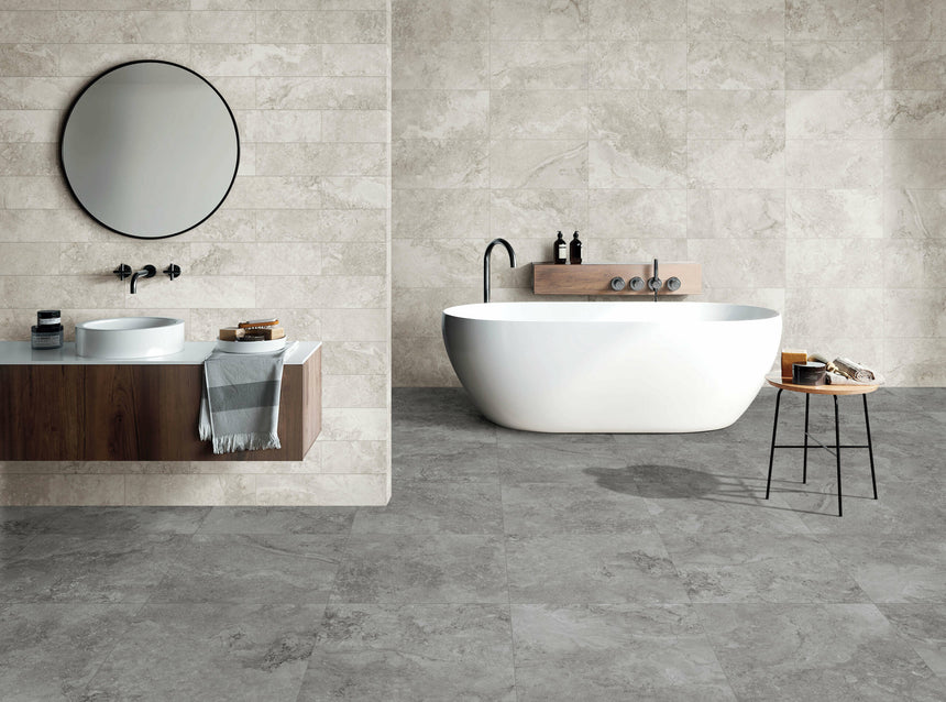 Tibet 600x600 SurfaceTec Coal Stone Look Tiles Tilemall