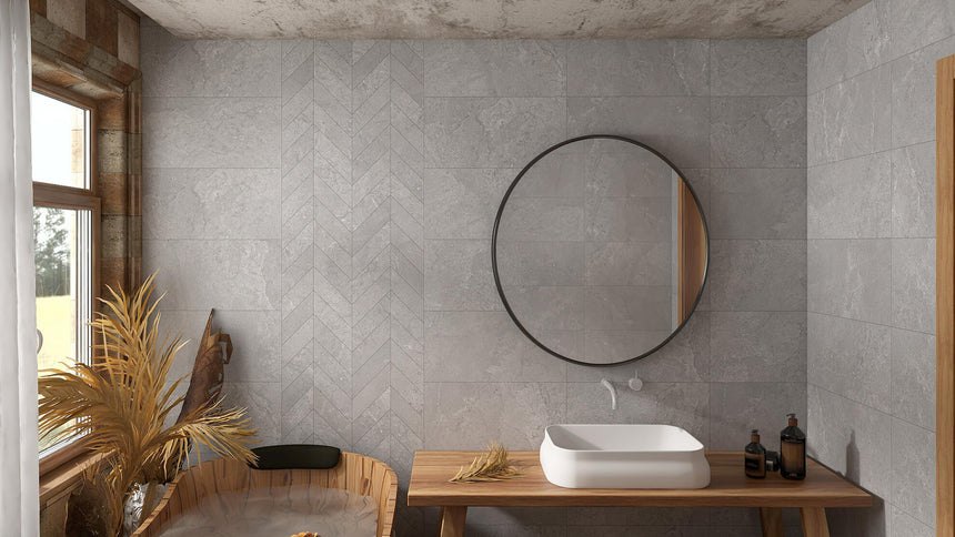 Time Stone 600x300 Surface Tec Grey Stone Look Tiles Dongpeng