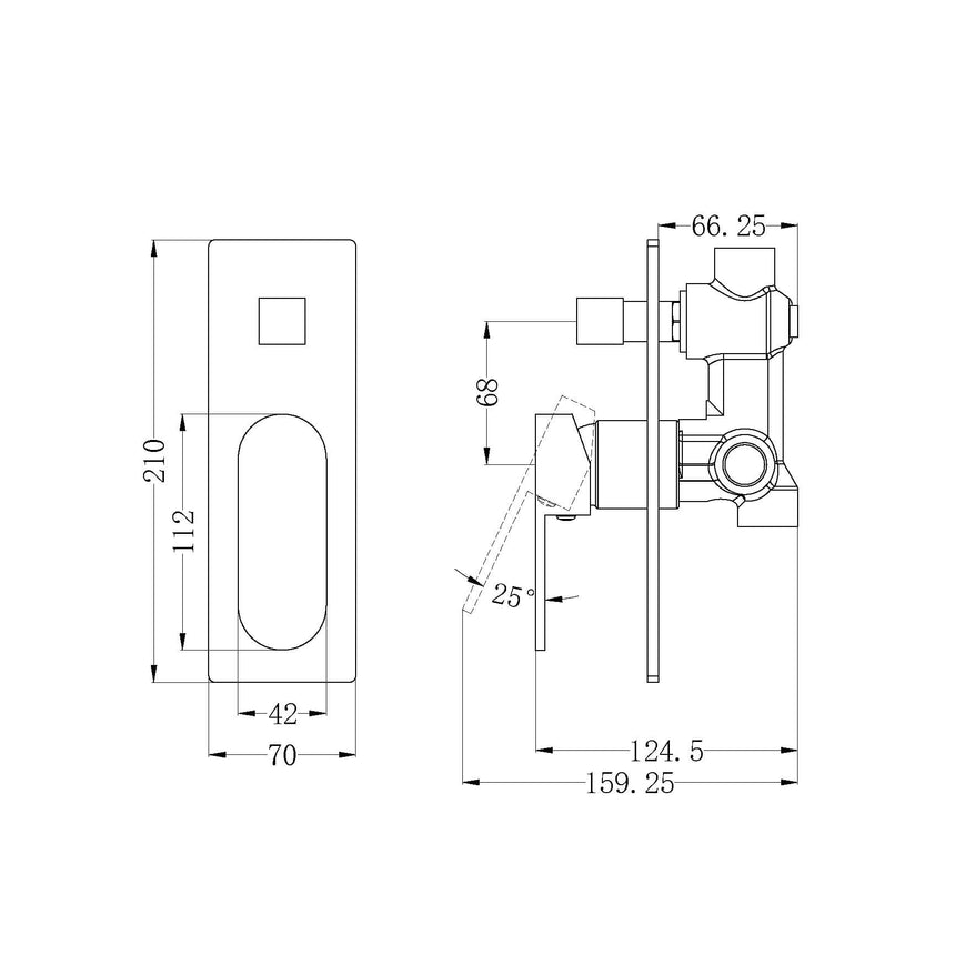 Nero Ecco Shower Mixer With Divertor Matte Black Shower Nero