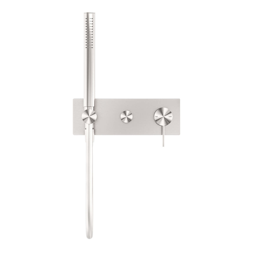 Nero Mecca Shower Mixer Divertor Systerm Brushed Nickel Shower Nero